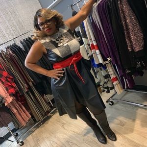 Nina Faux Leather Dress